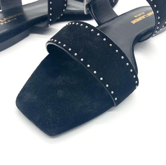 Saint Laurent PEAR BUCK SUEDE SANDAL WOMENS SZ 38+ 8.5 - Picture 12 of 14